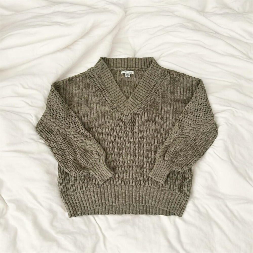 American Eagle Women's Chunky Cable Knit Sweater. - image 1